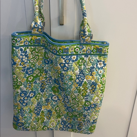 Vera Bradley Blue, Green & Yellow Quilted Floral Tote with Zip Pouch. EUC - Picture 2 of 4